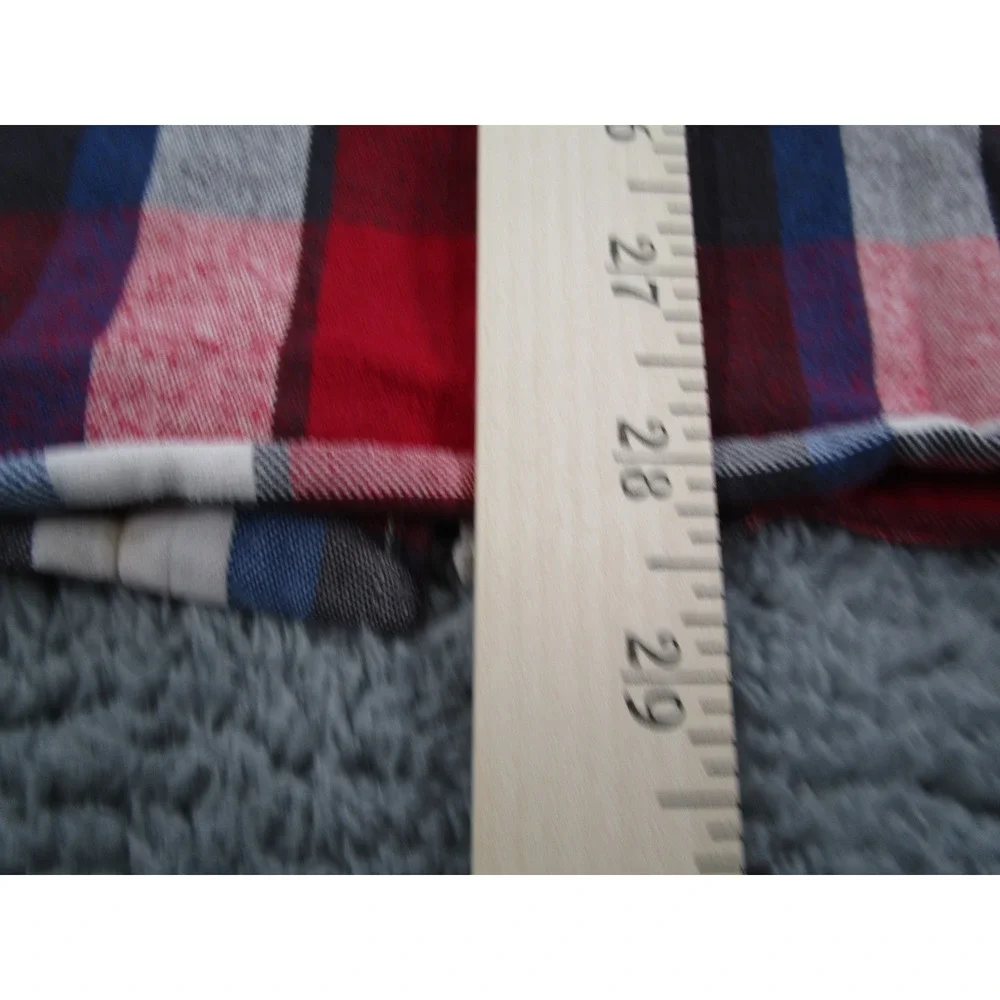 Polo Ralph Lauren Mens Small Red Plaid Flannel Button Down Naval Res US-RL Shirt